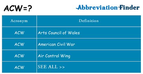 what does acw mean